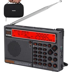 앱 제어 및 안테나 포트가 있는 ZHIWHIS 단파 라디오 AIR AM FM SW UHF VHF WB NOAA 긴급 손전등/SOS 알람/블루투스/MICROSD 플레이/1000프레셋