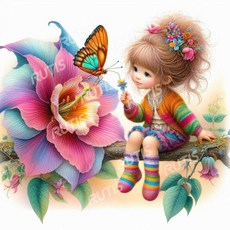 APR 人物0032-蝶谷巴特餐巾紙/藝術紙，精美圖案設計，適用於餐桌裝飾與藝術創作, 1個, 22.5x22.5