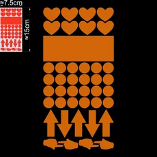 하트 스트립 서클 화살표 손 작은 모양 콤보 빛나는 스티커 스위치 장식 벽 장식 장식 데칼, SR