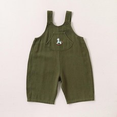 嬰兒木馬刺繡純棉揹帶褲