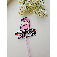 신생아졸업 속싸개 출산선물 50일 셀프촬영 토퍼_핑크