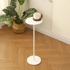 초미니 티테이블 철제 사이드 테이블 침대 소파 협탁 흰색 20cmx20x58cm