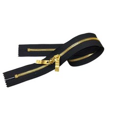 【佰昇國際 Baisheng】雙頭栗米齒拉鍊 雙頭金屬拉鍊 銅拉鍊 拉鍊（13吋 / 22吋） (1入/包)(包包專用), 1個, 13吋-金(1入/包)