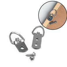 도나토르 원홀 투홀 링 액자고리 6p, 1세트, 실버