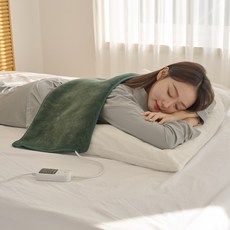 한양의료기 전기 온열 찜질기 맥반석 중형, 포레스트그린