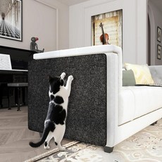 LaCheery 소파 고양이 스크래치 프로텍터 검은 매트 롤 벽 바닥용 40.1cm x 200.7cm(15.8 79인치) 자체 접착 긁힘 방지 가구 보호 패드 애완 동물 나무, 블랙