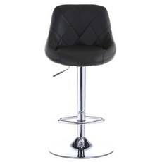 Mr.Dining 高腳椅 菱格吧台椅：升降旋轉吧檯椅、中島椅、簡約休閒椅，多功能辦公椅, 黑墊銀桿單張, 1個