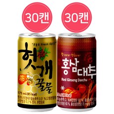 일화 175ml 캔음료 2종 헛개꿀물 30캔+홍삼대추 30캔 총60캔, 60개