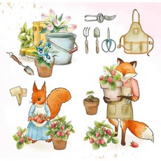 TS 可愛動物0036-蝶谷巴特餐巾紙/藝術紙 Decoupage餐巾紙/藝術紙, 1個, 22.5x22.5