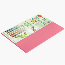 종이문화 뉴씨플레인 양면색상지 4절 No32 카네이션핑크 60매