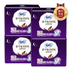 쏘피 유기농 오버나이트(33cm) 10P x 4개