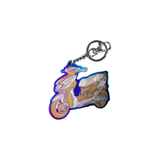 鈦合金車型雙面鑰匙圈 曼巴 龍二 六代 鑰匙扣 時尚配件 車迷必備 輕巧耐用, FORCE2.0, 1個