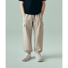 매장정품 무신사스탠다드 MUSINSA STANDARD KIDS 카고 스웨트 팬츠 [더스티 베이지] MKBPK9Z07-UI 528795