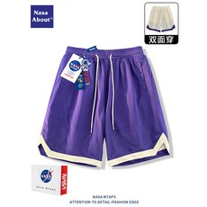 夏季網眼透氣籃球短褲 男士寬鬆休閒速乾運動五分短褲