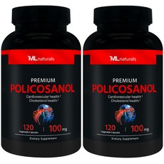 [미국빠른직구] 마이라이프 내추럴스 고함량 폴리코사놀 100mg (총지방족 99%/옥타코사놀 60%), 2개, 120정