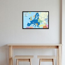 캔버스 유럽지도 루마니아어 장식지도 유럽 포스터 장식 벽 스티커 룸 홈 오피스
