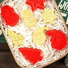 【麥焙】彈簧聖誕餅乾模4件套 按壓餅乾模具 聖誕餅乾模具, 1個, 聖誕四件款, 聖誕四件款