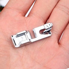 家用多功能縫紉機工具單賣卷邊壓腳鎖邊隱形拉鏈包邊塑料打褶配件, 多功能3mm卷邊壓腳, 1個