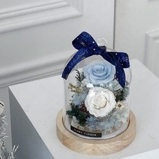 Floraflower 聖誕永生花夜燈- 聖誕雪花 聖誕禮物 交換禮物 聖誕擺設 聖誕節 實用禮物 生日 居家擺飾 雪松, 1個