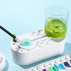 미술 수채화 물감 붓세척 원터치 물교체 물통 팔레트형 붓씻는통