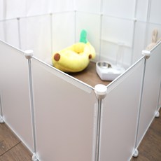 반투명 애완 애견 울타리 12P 논슬립, 1세트