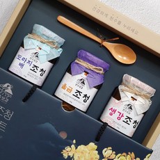 도라지청 선물세트 2호 (배도라지청+생강조청+울금조청) 천수보감, 3세트