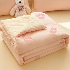 4중거즈이불 여름거즈이불 4중거즈블랭킷 4중요루거즈원단양면 거즈이불대형 모던하우스키즈냉감이불 모던하우스3도씨이불 4중거즈원단 4중거즈앞치마 거즈이불 시어서커담요 모달와플블랭킷, 1개, 플로럴 크림 핑크