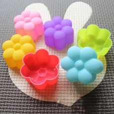 실리콘 케이크 틀 꽃 디자인 몰드 컵케이크 베이킹 도구 미니 비누, 색상: 4. 4, 1개