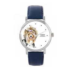 Toff London 토프 런던 TLWS-34419 여성용 브라운 뷰어 테리어 개 헤드 시계 609512