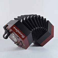 육각 콘서티나 베이스 입문용 악기 원목 바디 연주용 휴대형, 마호가니 30 키, 1개