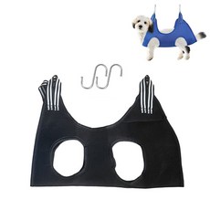 애완동물 미용 해먹 강아지 고양이 손질 도우미 홀더 거치대 긁힘 방지, M, 블랙, 1개