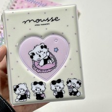 卡套裝飾 粉色Mikko卡冊一宮格卡冊ins高顏值小貓寸相冊追星愛豆小卡收納, 黑色MK 三寸卡冊一本,以上規格