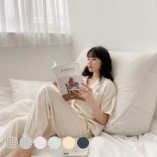플랫화이트 솜중량 UP 목까지 받쳐주는 방수 빵빵한 삼각등받이 쿠션, 화이트 체크