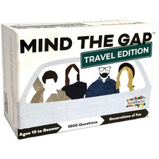 Spin Master Games Mind The Gap Just Questions 모든 세대를 위한 1000개의 새로운 질문 + 50개의 챌린지 카드가 포함된 확장 팩 13, Mind the Gap-travel Edition