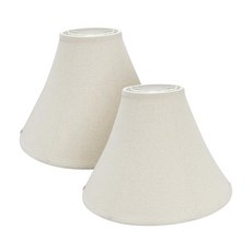 Aspen Creative 38003-2 트랜지셔널 벨 모양 스파이더 건설 램프 갓 크림 및 2개 세트 너비 40.6cm16인치 15.2cm x 40.6cm 30.5cm6인치