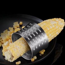 304不鏽鋼削玉米粒器 玉米剝粒器 刨玉米粒 剝玉米粒 脫粒器 安全削皮刀, 1個, 銀色(不鏽鋼)