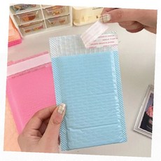 인스 포카 파스텔 미니 뽁뽁이 봉투 블루 10p 포장재 완충재, 1개