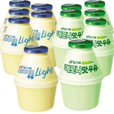 빙그레 바나나우유 240ml 12입 혼합 (바나나맛라이트6입+메로나맛6입)