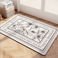 [1+1] 라스트 판매(쿠팡창고에서 배송)규조토 발매트 북유럽 감성 빨아쓰는 인테리어 블랑쉬, 사각+사각