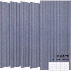 JVJVJ 대형 음향 패널 벽용 48 X24 X0.4 방음 폼 홈 스튜디오 및 사무실 장 벽 패널. 다크 그 5, Dark Grey