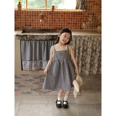 賣場優選童裝 女童洋裝 女童連衣裙夏季洋氣寬鬆公主裙中小童格子韓版兒童裝2025新款裙子