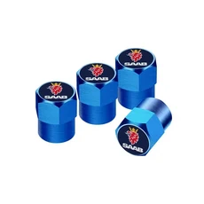 4PCS 자동차 타이어 휠 스템 공기 밸브 캡 커버 SAAB 9 4X 9000 99 Monster GT750, 02 blue SAAB