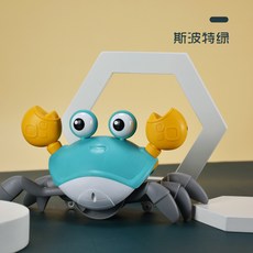 動感螃蟹玩具 兒童音樂爬行玩具, 綠色, 1個