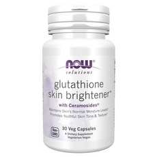 NOW Foods 穀胱甘肽&神經醯胺亮白素食膠囊, 30顆, 1罐