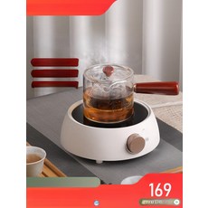 소형 전기레인지 다기능 하이라이트 휴대용 원형 주방 가정용 티포트 인덕션 요리기계, 가지고 다닐 수 있는, 화이트