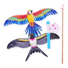 토이토 1+1 낚시대 연 날리기 얼레 세트, 제비+앵무새, 1세트
