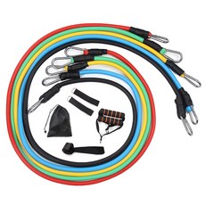 台灣現貨 健身拉力繩彈力繩套組 (含門扣) 多件組 阻力帶 健身瑜伽訓練, 1個, 新陞級【特固款】14件套繩+收納袋+彩盒