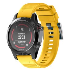 Garmin Forerunner 945935735645630620245 용 20 22 26mm 실리콘 스트랩 Fenix 7 7S 7X 6S 6X 5 5S 5X 용 퀵 릴리스 스트랩, 01 20mm width, [00] Yellow