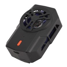 Wisoqu 휴대폰 쿨러 팬 아이스 도자기 반도체 폰 쿨러 3기어 무선 조용한 휴대폰 라디에이터 냉각 팬 게임용 접이식 클립 포함 (블랙), Wisoqu 휴대폰 쿨러 팬, 아이스 도자기 반도체 폰