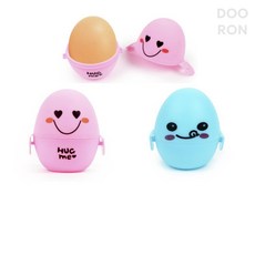 두론샵 휴대용 계란보관 케이스 1구 계란보관용기 귀여운 캐릭터, 핑크, 1개